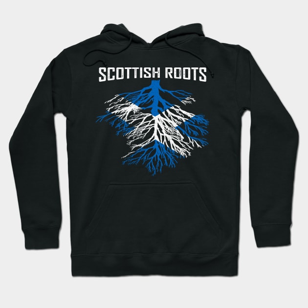 Scottish Roots with Scotland Flag Hoodie by BraaiNinja